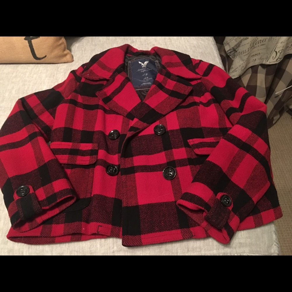 Black and red checkered Coat!